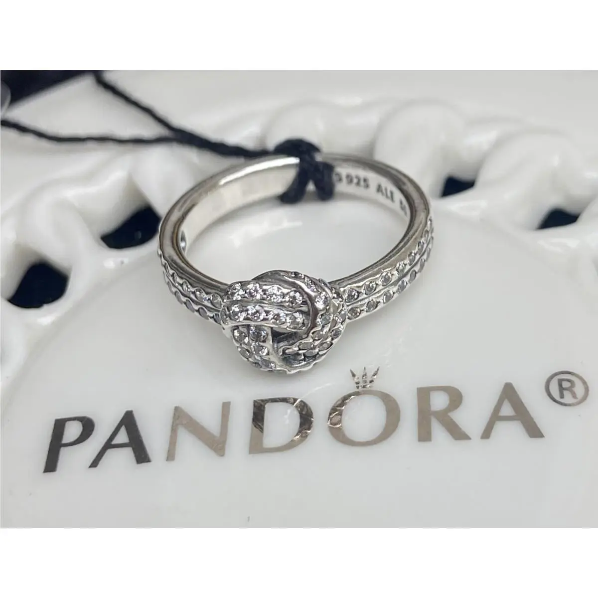 Pandora Sparkling Love Knot Ring 190997CZ