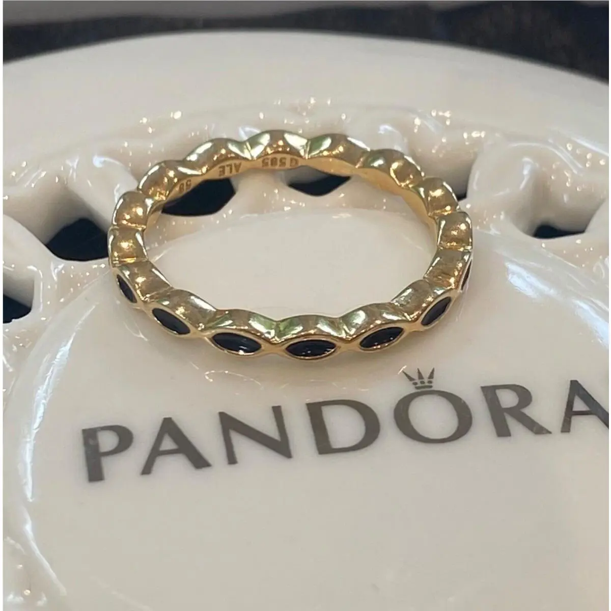 Pandora 14K Gold Royal Victorian Ring 150173EN16-56 7.5
