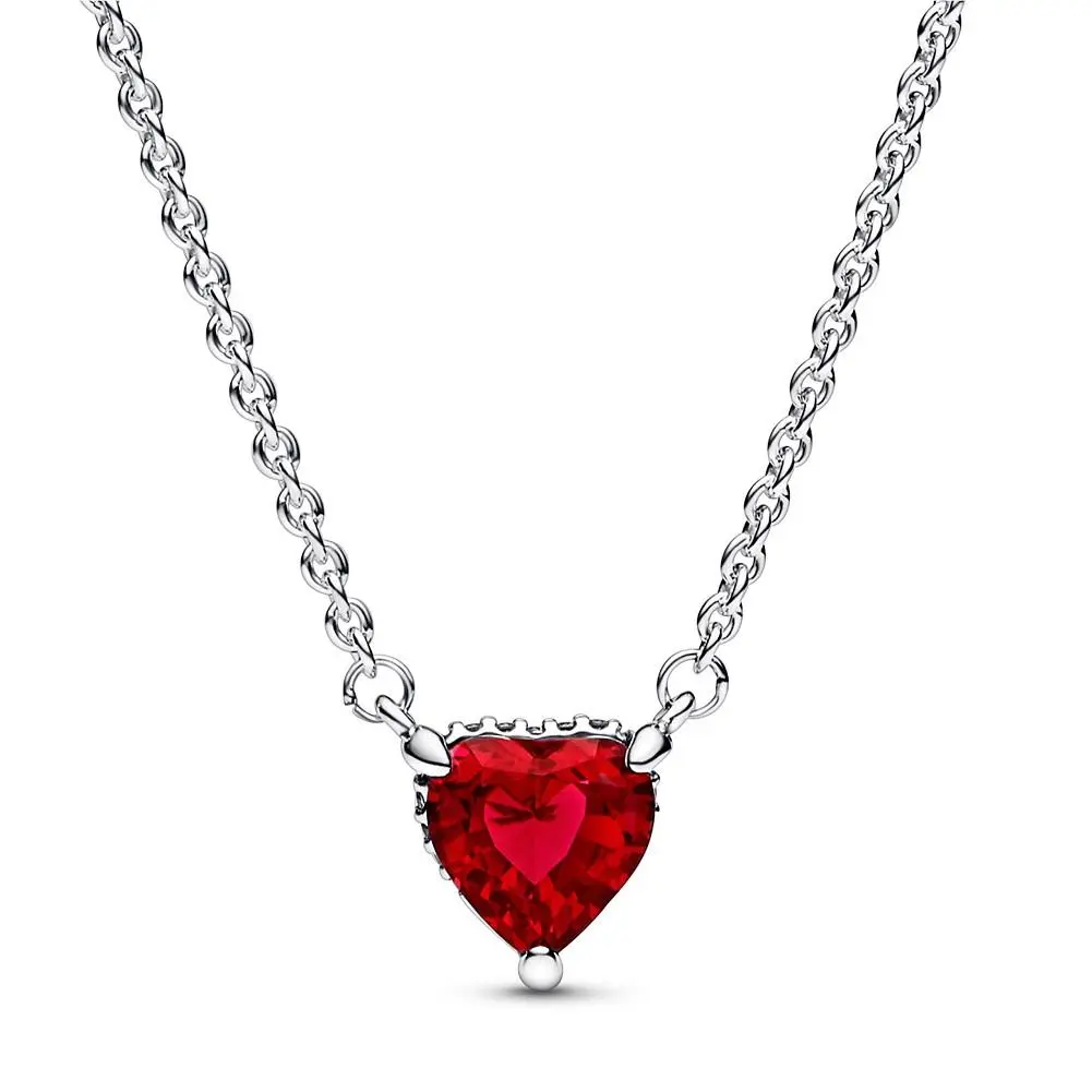 Pandora Sparkling Heart Halo Pendant Collier Necklace 392542C01-45