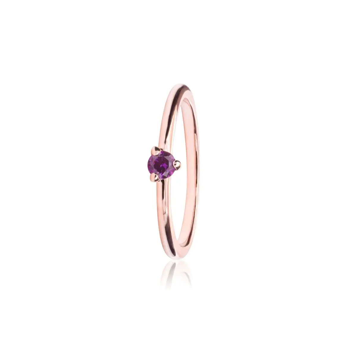 Pandora Rose Purple Solitaire Ring