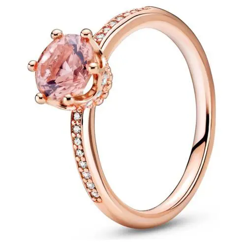 Pandora Pink Sparkling Crown Solitaire Ring