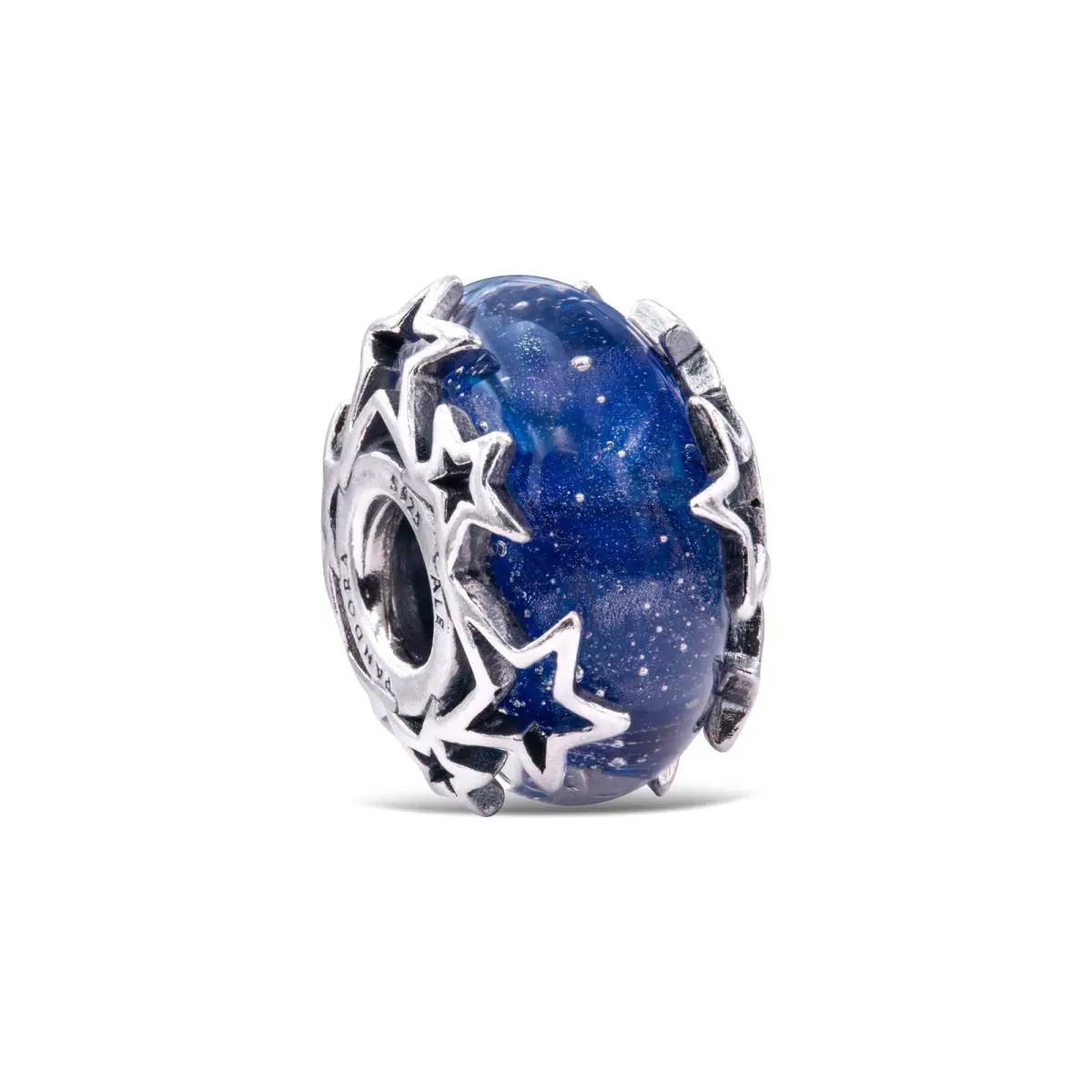 Pandora Galaxy Blue Star Murano Charm