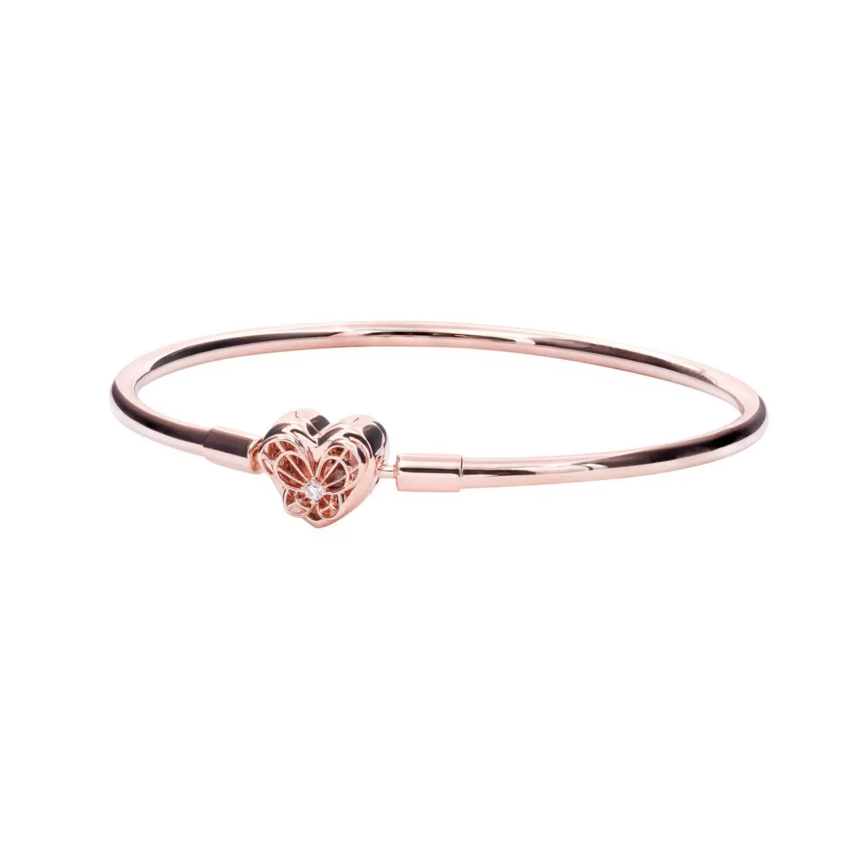 Pandora Moments Heart Butterfly Bangle 582594C01-17