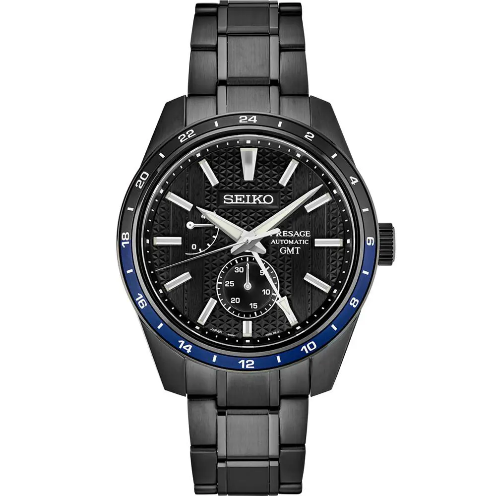 Presage Limited Edition Blue Black Bezel Men`s Watch SPB271 by Seiko