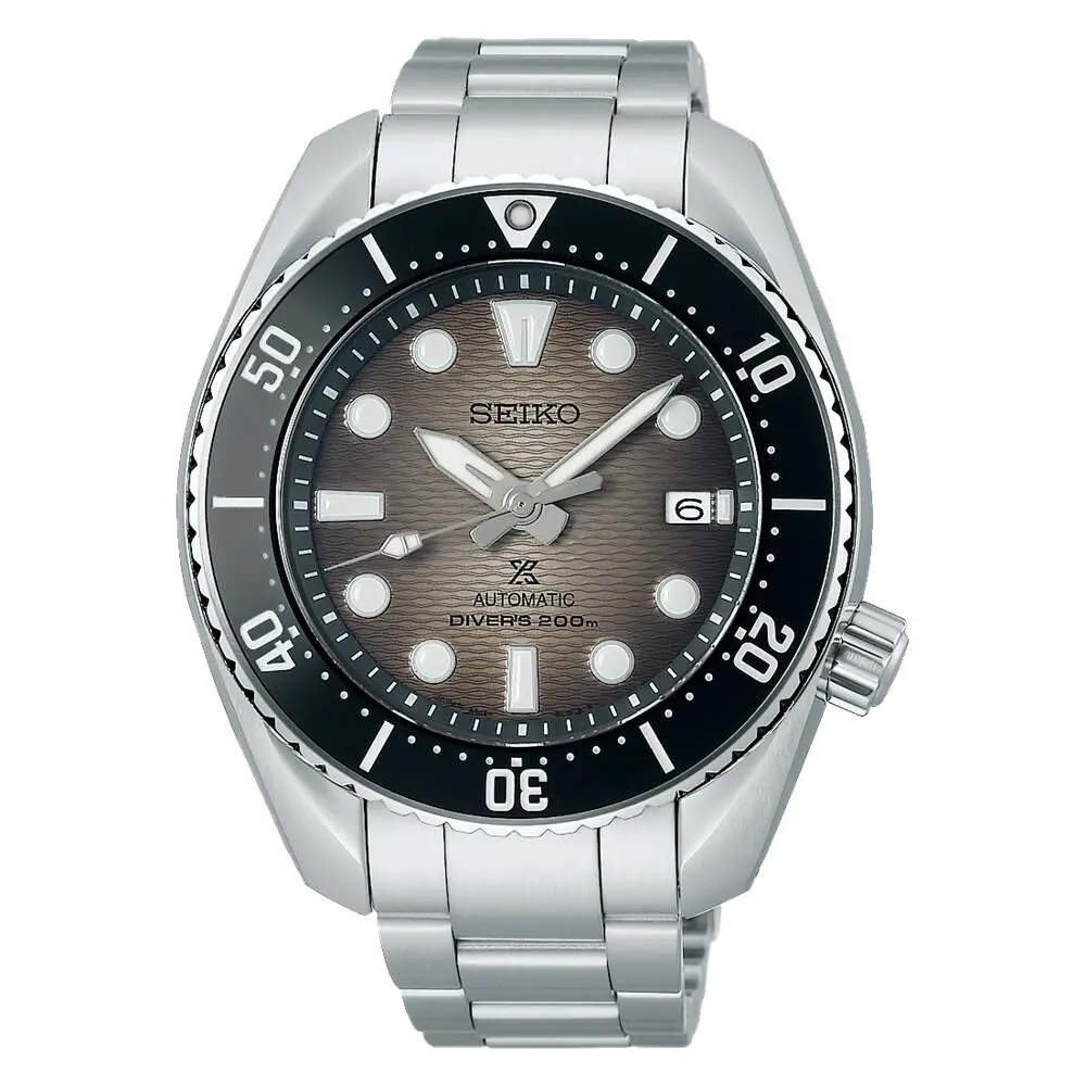 Seiko Prospex Sumo Automatic Divers Gray Dial Steel Bracelet Watch SPB323