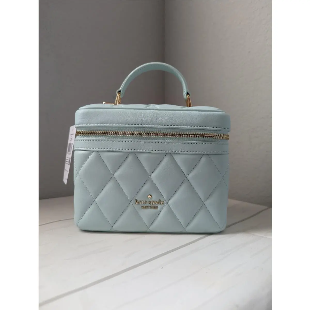 Kate Spade Carey Quilted Trunk Crossbody Turquoise