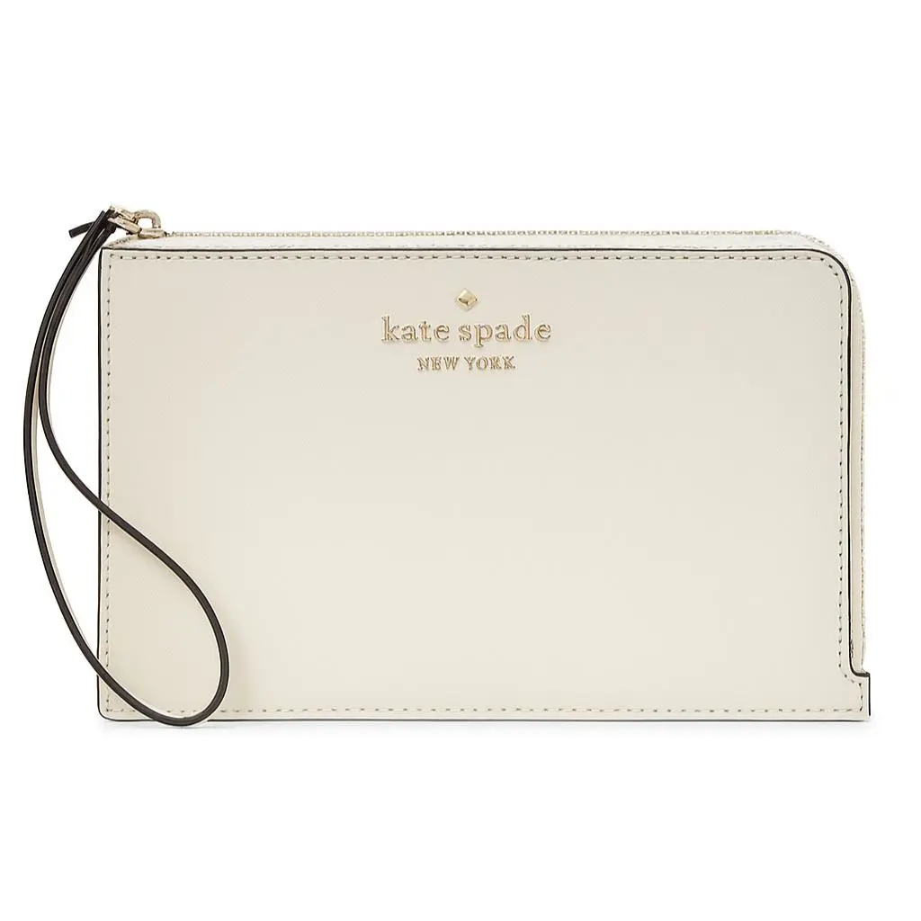 Kate Spade Staci Medium L Zip Wristlet – Parchment