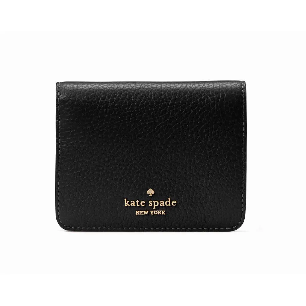 New Kate Spade Lena Small Bifold Wallet Black