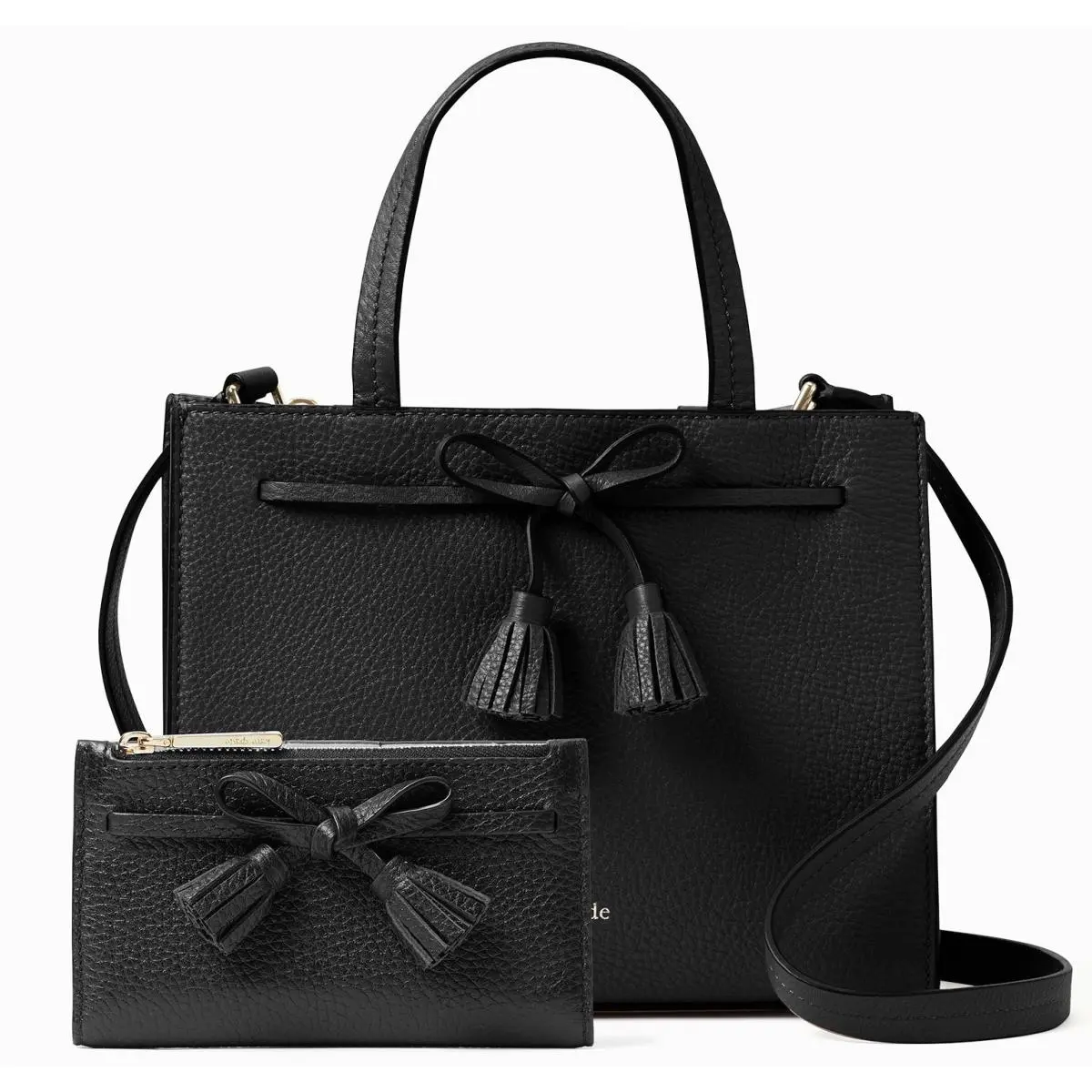 New Kate Spade Hayes Small Satchel Pebble Leather Crossbody Bag Wallet Set