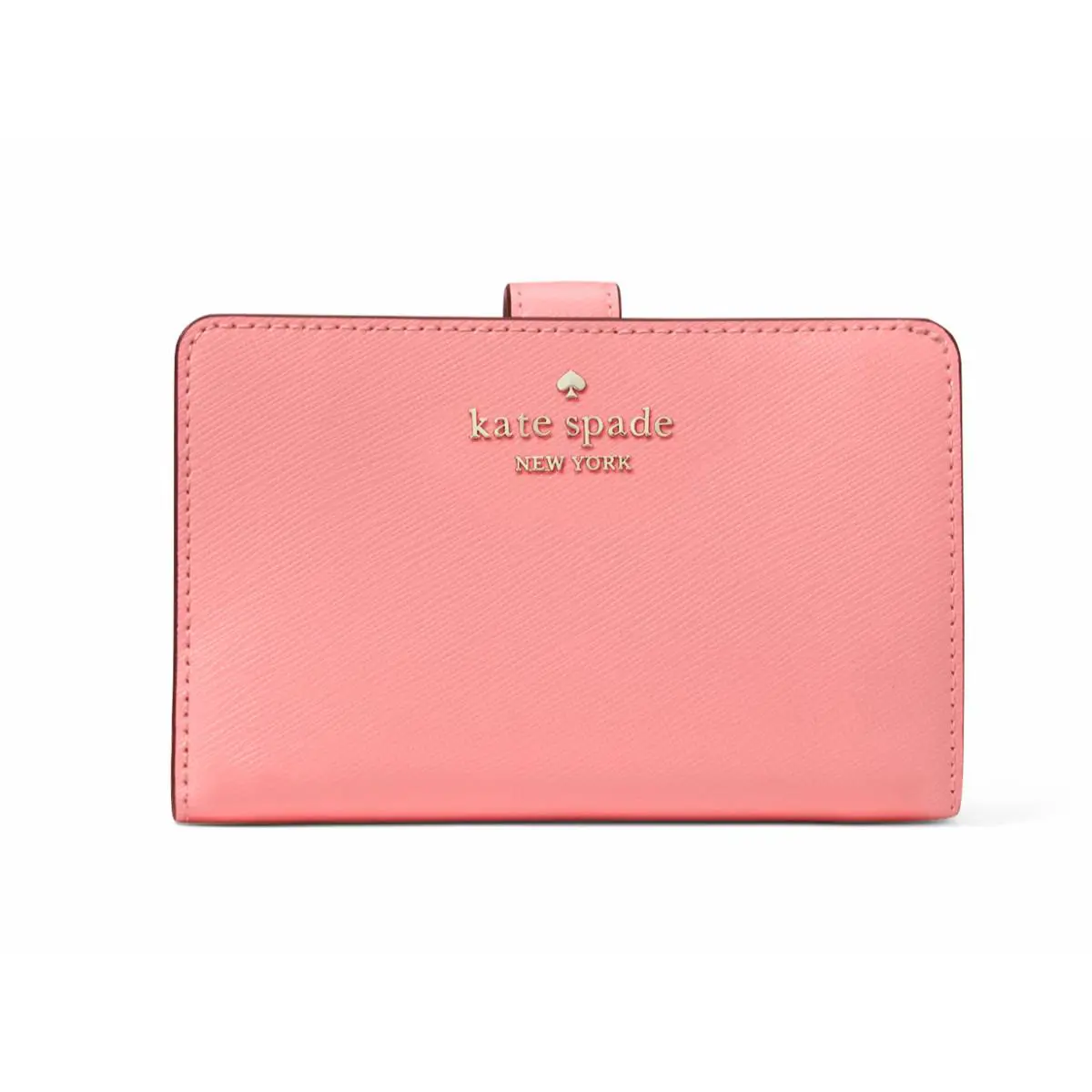 New Kate Spade Madison Medium Compact Bifold Wallet Leather Terracotta Tile - Terracotta Tile
