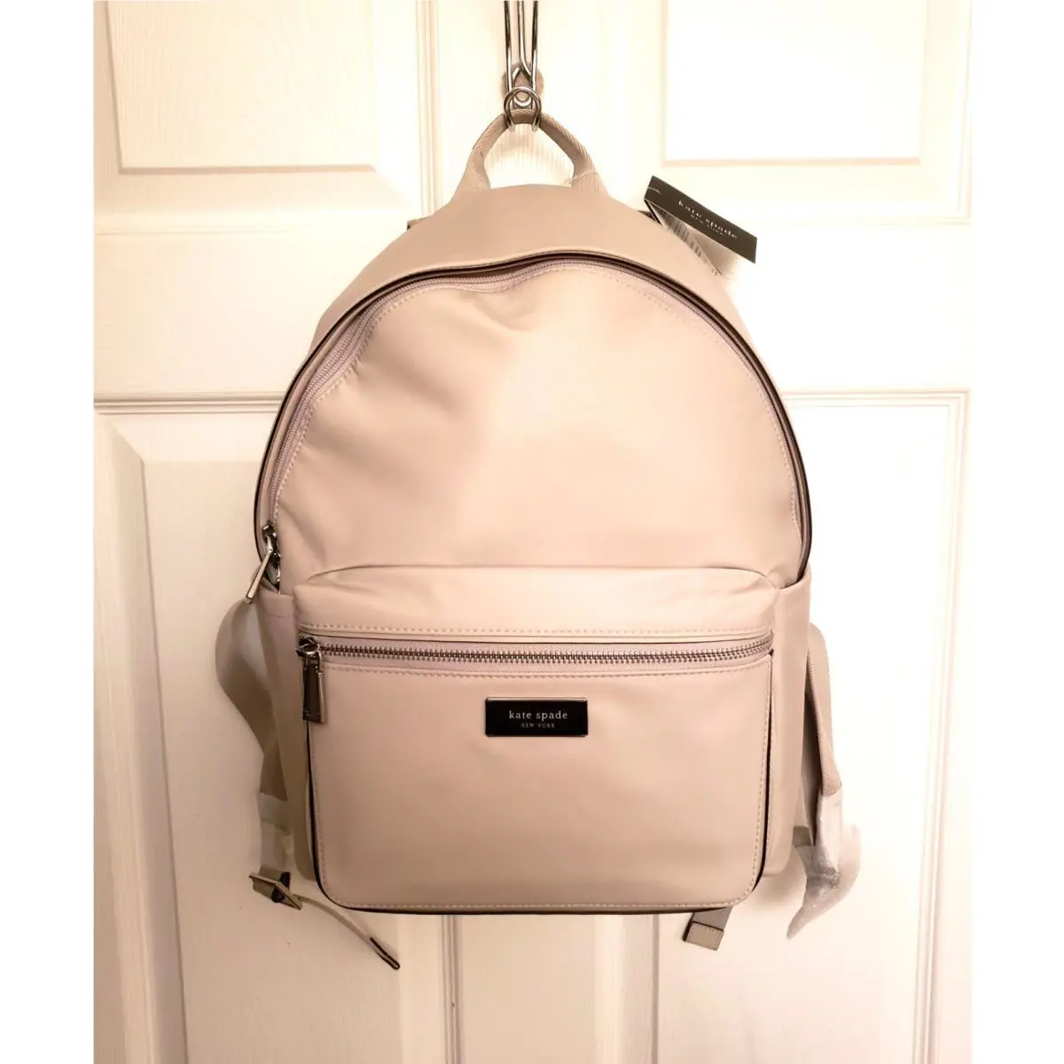 Sam Icon Ksnyl Nylon Medium Backpack Color Stony Beach by Kate Spade