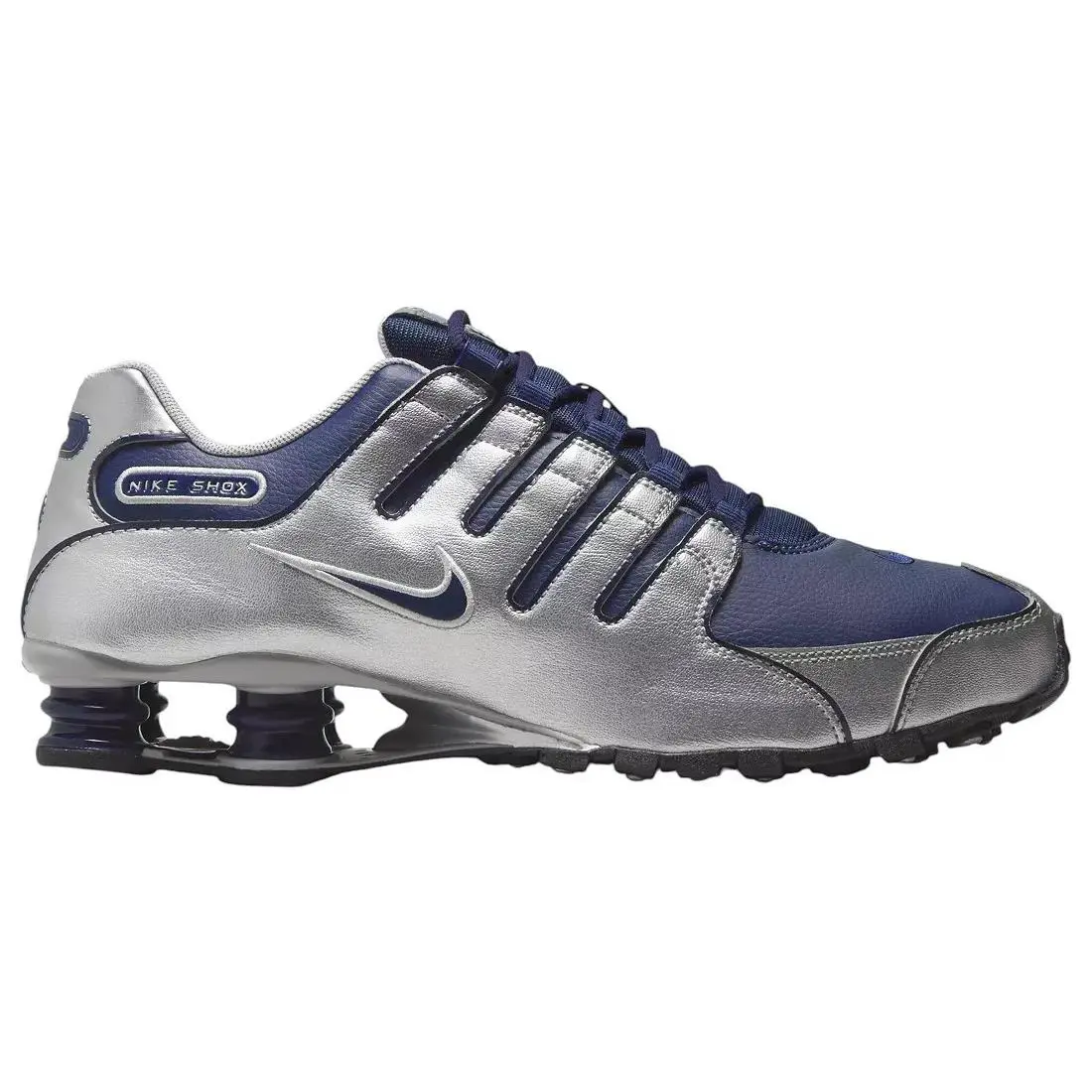 Mens Nike Shox NZ 378341-402 Midnight Navy/black/metallic Silver - Silver