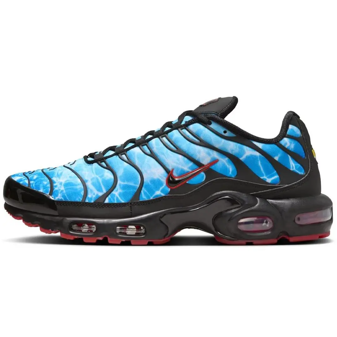 Men`s Nike Air Max Plus Black/black-baltic Blue HQ3824 001 - Black/Black-Baltic Blue