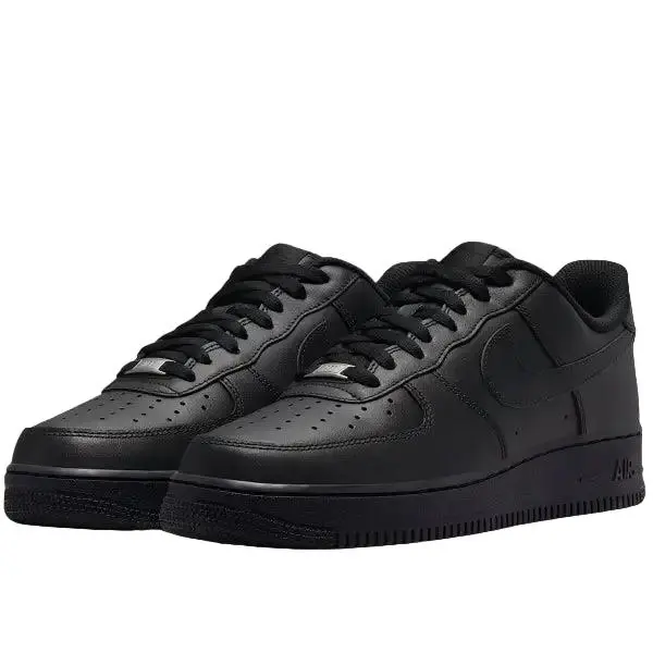 Nike Men`s Air Force 1 `07 Low Blk/blk Basketball Shoe - BLACK