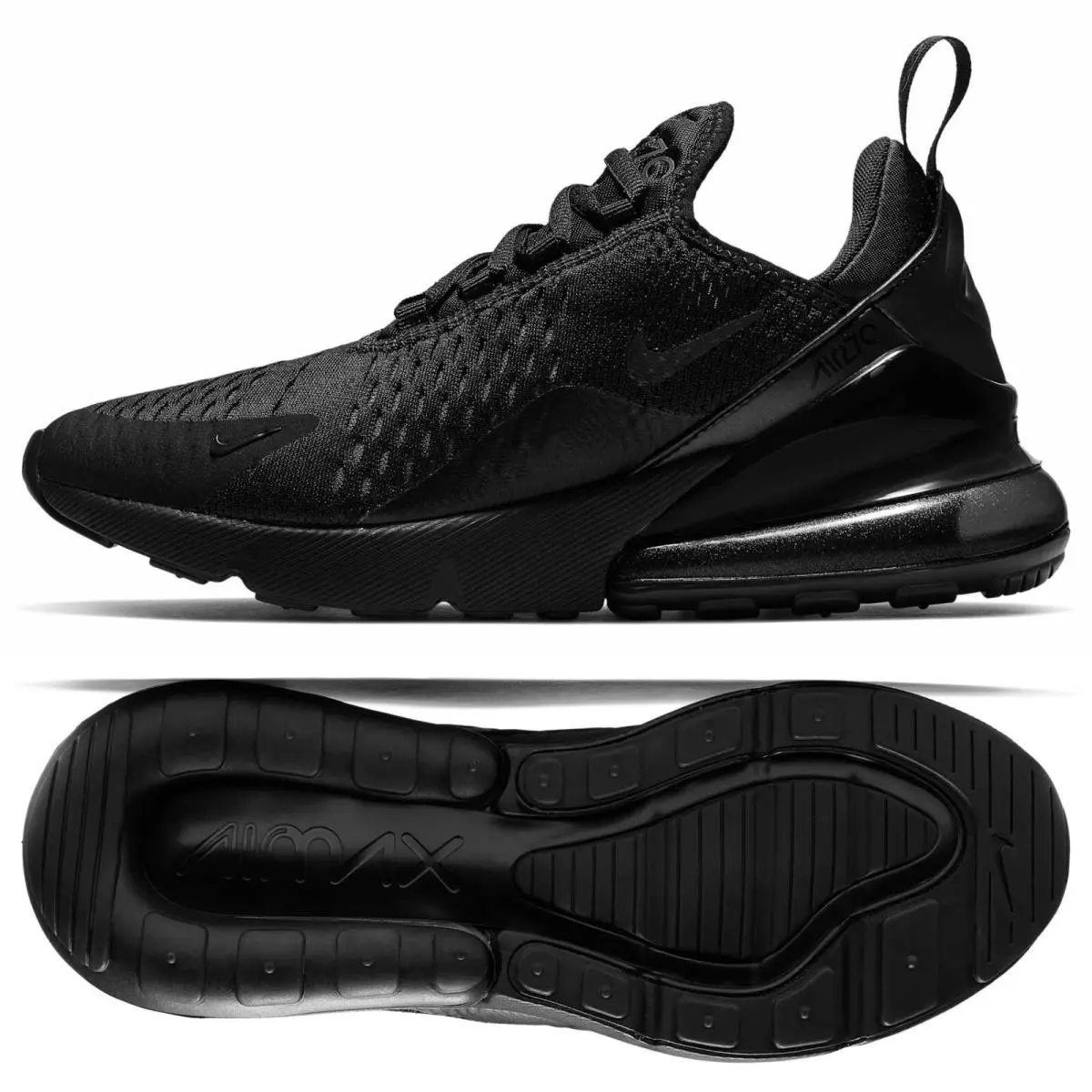 Nike W Air Max 270 Triple Black AH6789-006 Women`s Workout Running Shoes