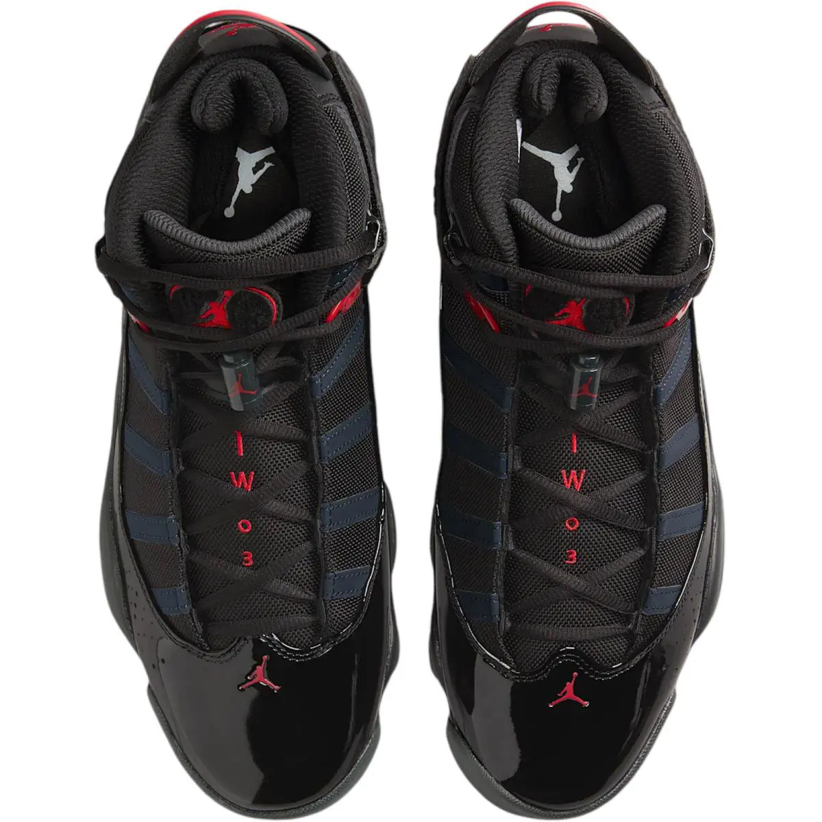 Nike shoes - Nike Air Jordan 6 Rings - Black/Anthracite/Fire Red 2