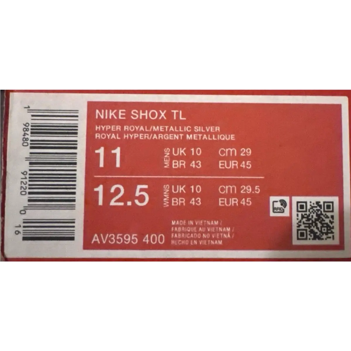 Nike shoes - Nike Shox TL - Shox - AV3595-400 - Blue (UPC: 198480895459) 9