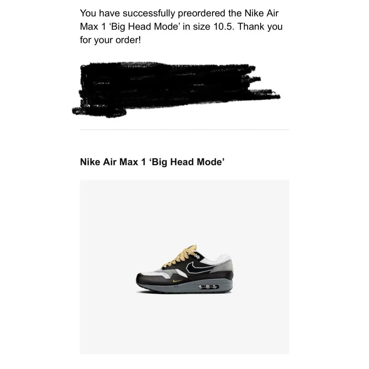 Nike shoes - Nike Air Max 1 - Air Max - IB9898-001 - Gray, Manufacturer: Dark Smoke Grey/White/Metallic Gold 12