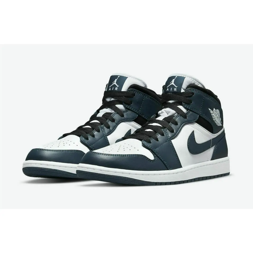 Nike Air Jordan 1 Mid Men`s Size 11.5 Armory Navy/white-black 554724-411