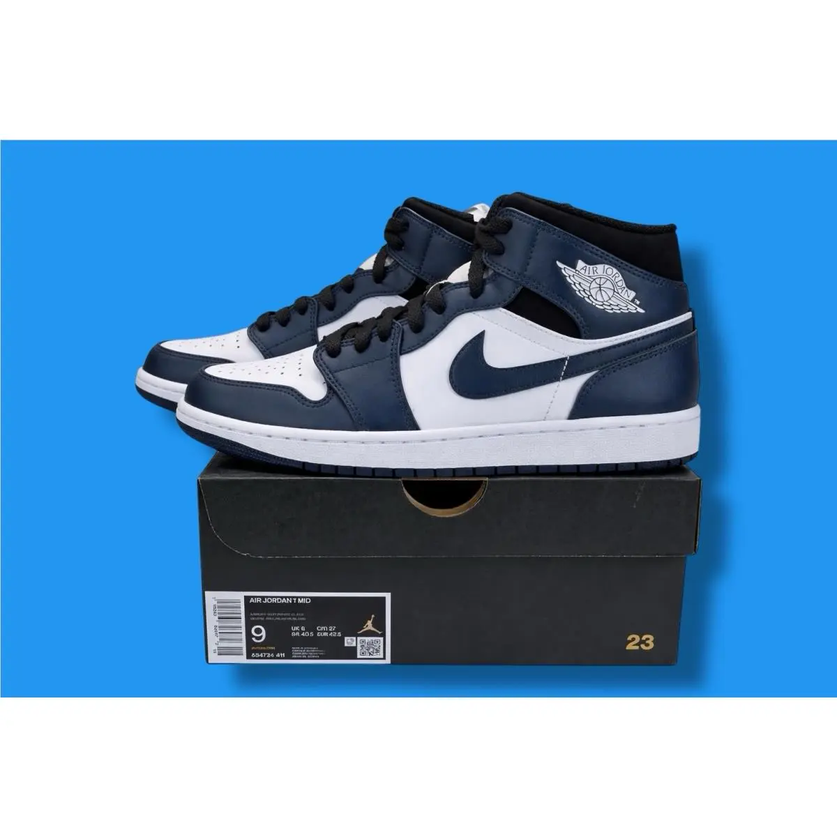 Nike Air Jordan 1 Retro Mid Mens Size 9 Armory Navy 2022 Shoe 554724-411