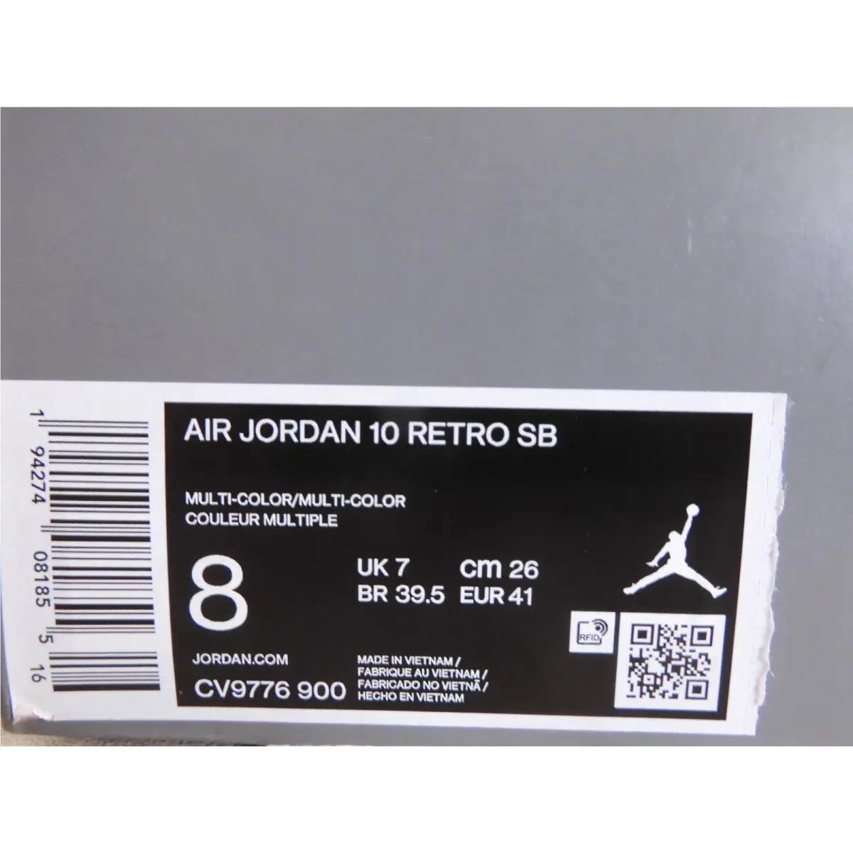 Nike shoes - Air Jordan 10 - Air - CV9776-900 - Multicolor (UPC: 0194274081855) 6