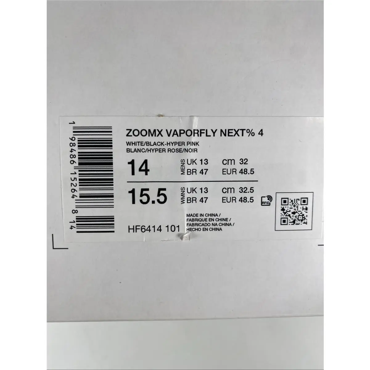 Nike shoes - Nike ZoomX - ZoomX - HF6414 101 - White/Black-Hyper Pink (UPC: 198486152648) 6