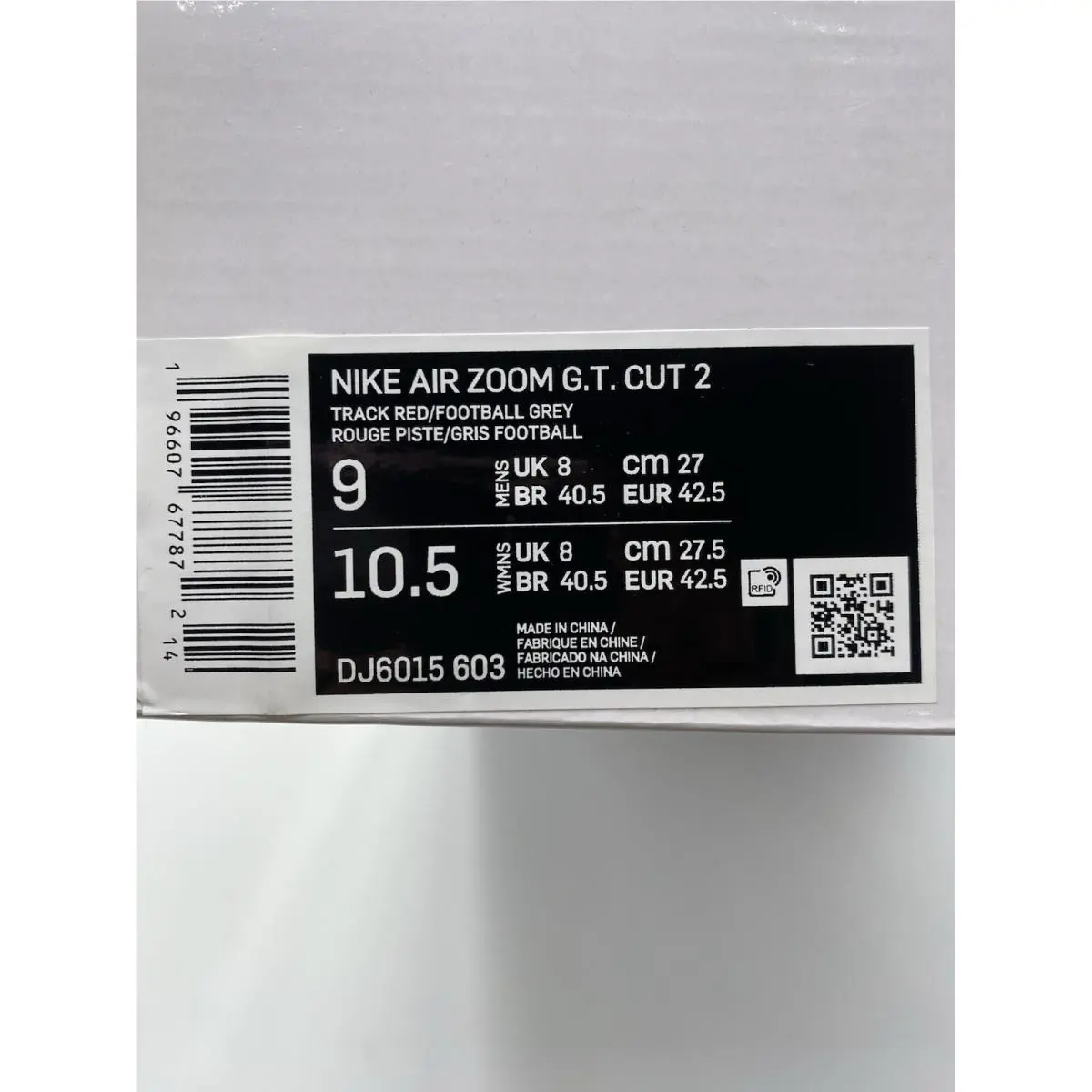 Nike shoes - Nike Air Zoom GT Cut 2 - DJ6015 603 - Track Red/Football Grey (UPC: 196607677872) 6