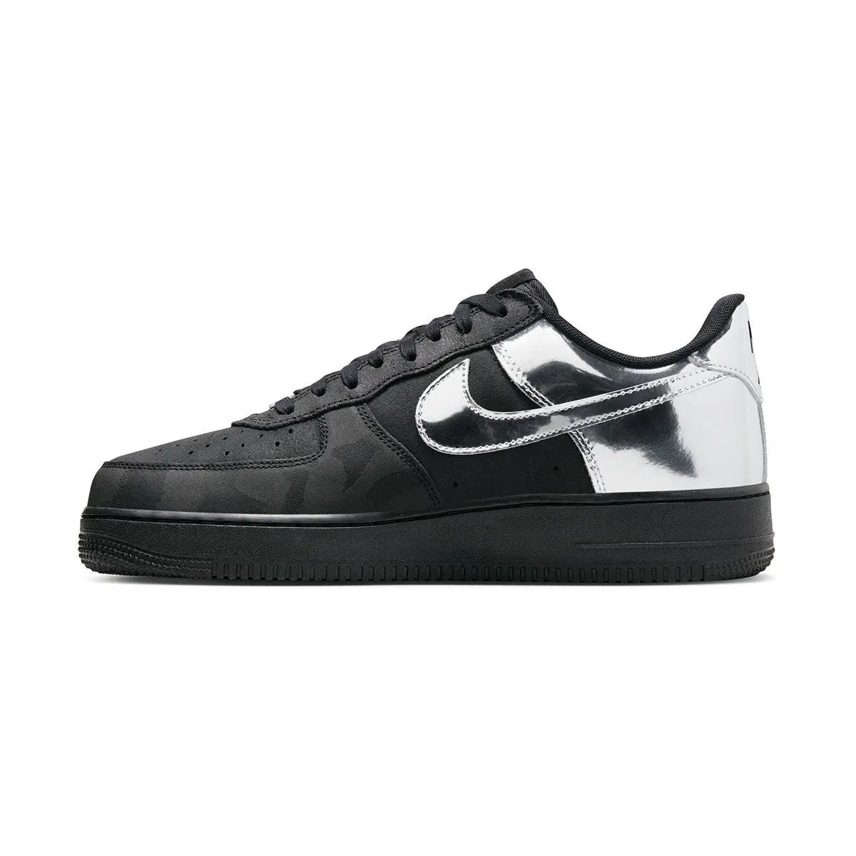 Mens Nike Air Force 1 Low Retro_black/chrome-black HF2885-001-SIZE 5 - BLACK/CHROME-BLACK