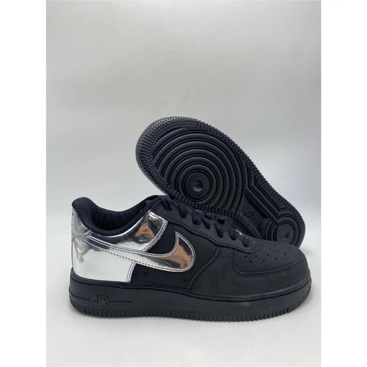 Nike Air Force 1 Low Retro Black Chrome HF2885 001 Men`s Size 7 - Black/Chrome