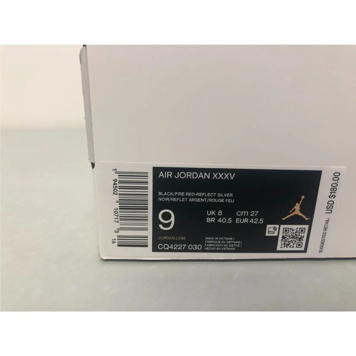 Nike shoes - Air Jordan 35 - Air - CQ4227-030 - Black/Fire Red-Reflect Silver (UPC: 194502107173) 5