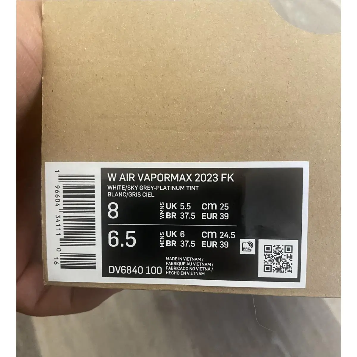 Nike shoes - Nike Vapormax 2023 FK - Vapormax - DV6840-100 - White/Pure Platinum/Metallic Silver (UPC: 196604341110) 9