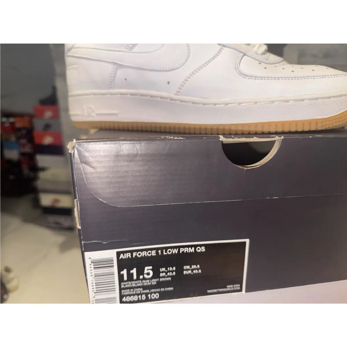 Nike shoes - Nike Air Force 1 Premium - 486815-100 - White 5