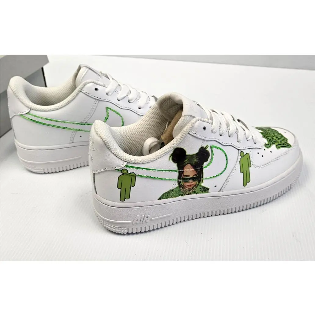Nike shoes - Nike Air Force 1 Billie Eilish Custom - White 9