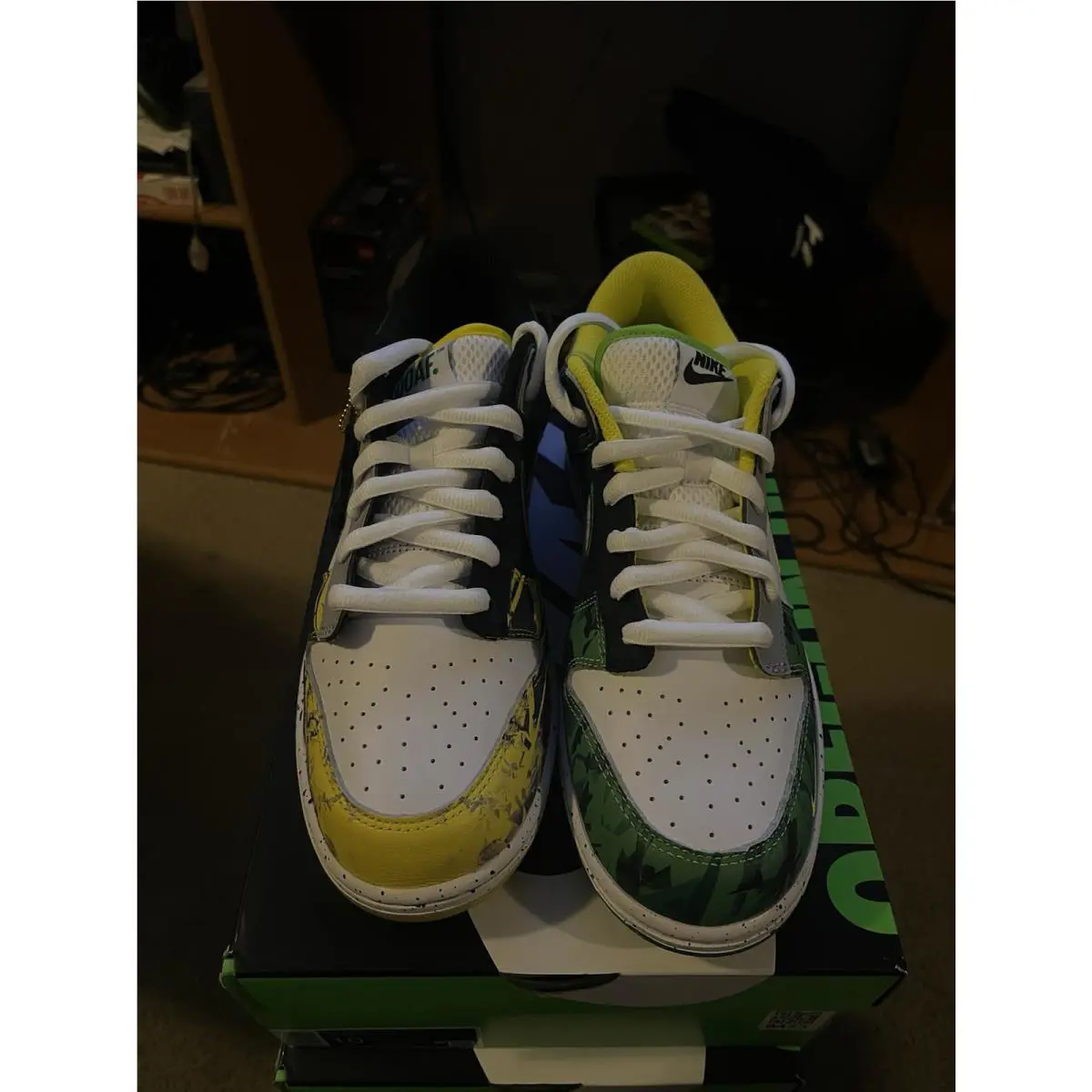Nike shoes - Nike Dunk Low - Dunk Low - HV1454-100 - Multicolor, Manufacturer: White/Black/Metallic Silver/Apple Green (UPC: 197862884494) 1
