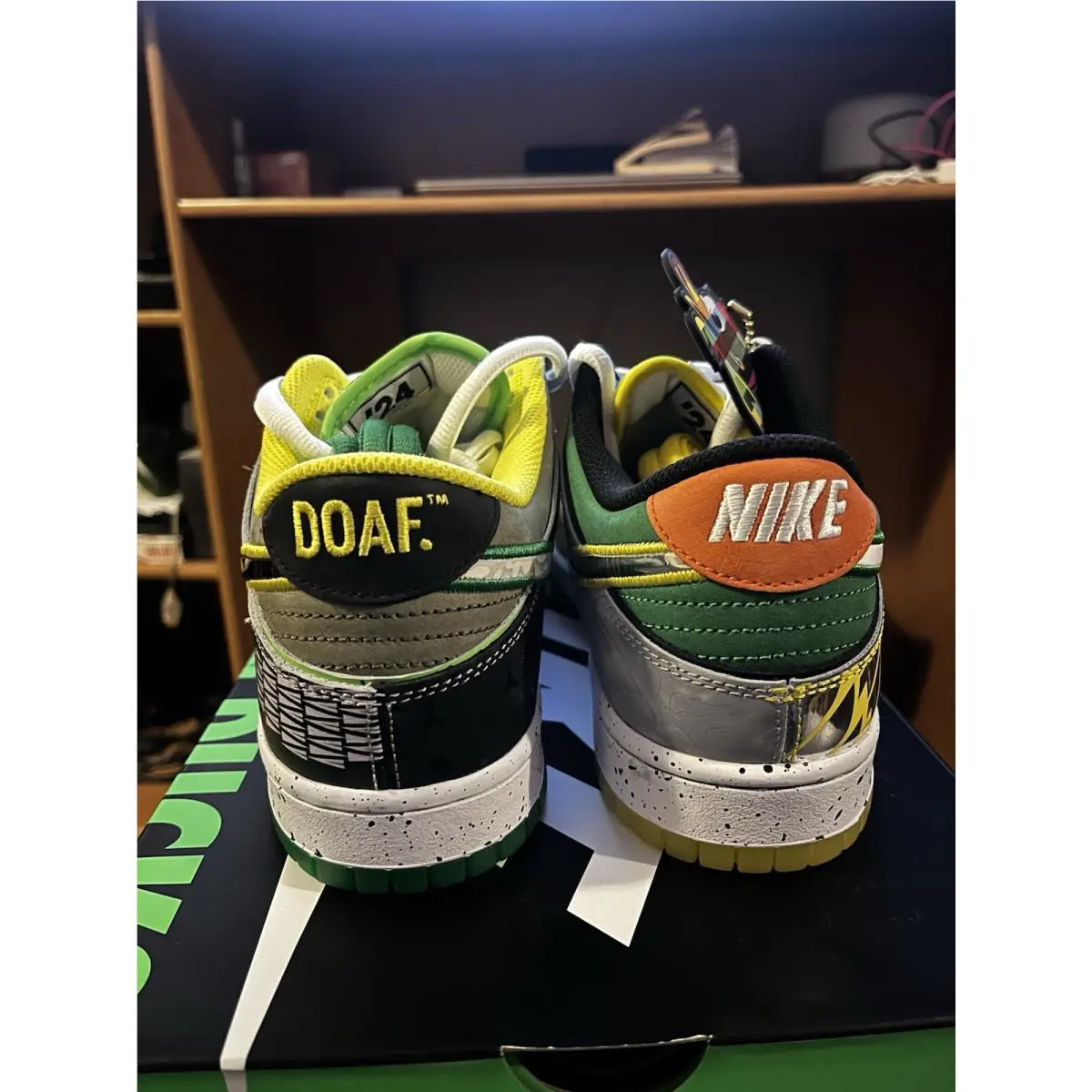 Nike shoes - Nike Dunk Low - Dunk Low - HV1454-100 - Multicolor, Manufacturer: White/Black/Metallic Silver/Apple Green (UPC: 197862884494) 4