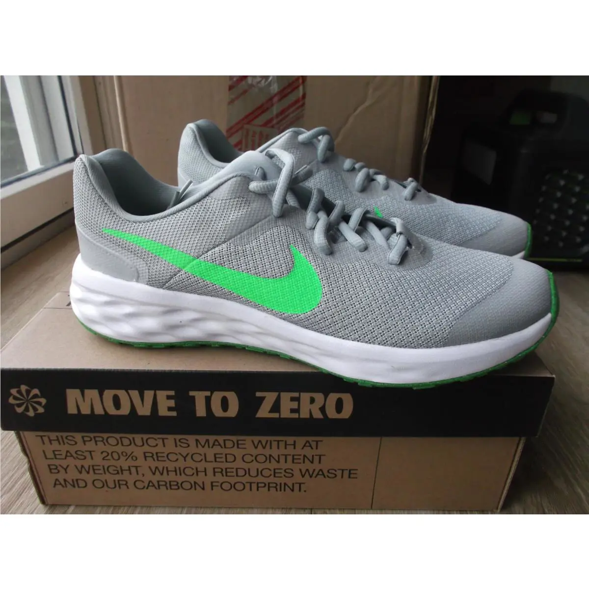 Nike shoes - Nike Revolution 6 - Revolution - DD1096009 - LT Smoke Grey/Green Strike (UPC: 195244180776) 3