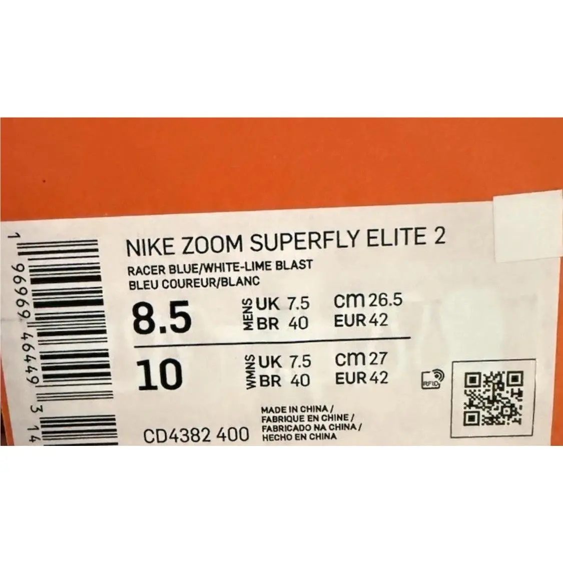 Nike shoes - Nike Zoom Superfly - Zoom Superfly - CD4382-400 - Blue (UPC: 0196969464493) 9
