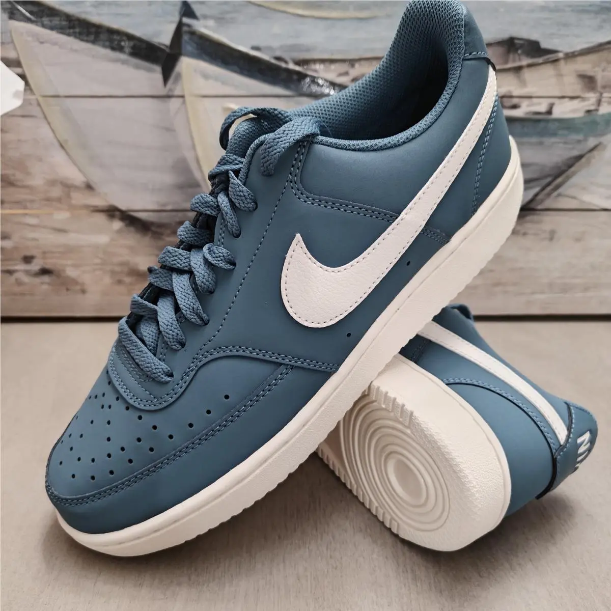 Men`s Court Vision LO Athletic Shoes Size 9 Smokey Blue HM9429 001 by Nike