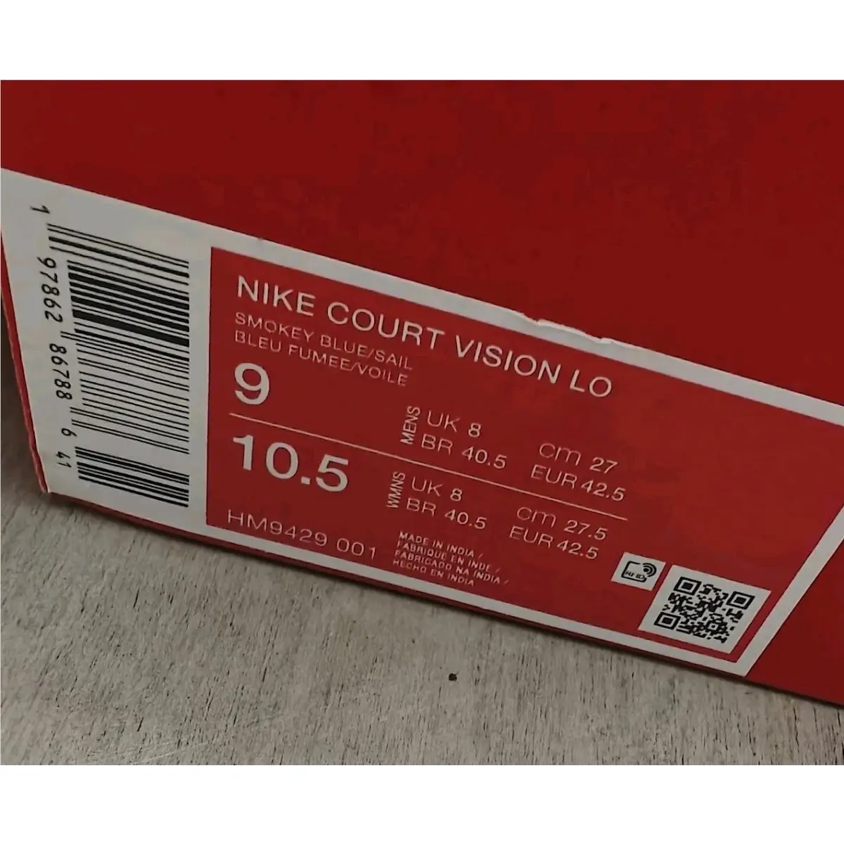 Nike shoes - Nike Court Vision Low - Court Vision Low - HM9429-001 - Smokey Blue/Sail 8