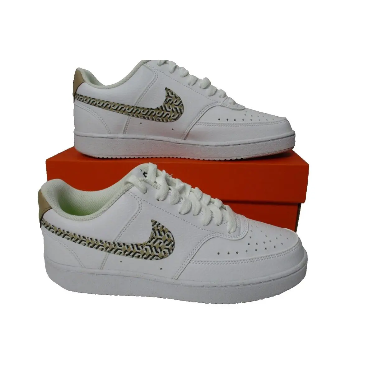 Nike Court Vision Low Next Nature Shoes White Hemp Sneakers Womens Sz 8