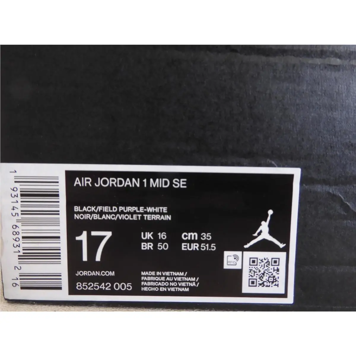 Nike shoes - Air Jordan 1 Mid SE - 852542-005 - Black (UPC: 193145689312) 6