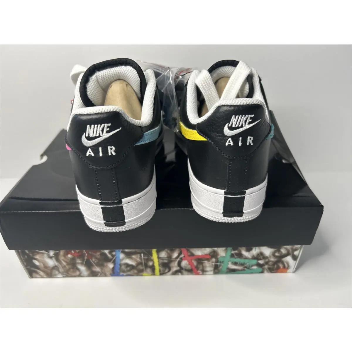 Nike shoes - Nike Air Force 1 - Air Force - Black White New Emerald Pinkfire II 4