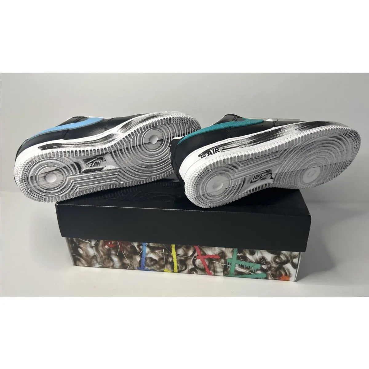 Nike shoes - Nike Air Force 1 - Air Force - Black White New Emerald Pinkfire II 6