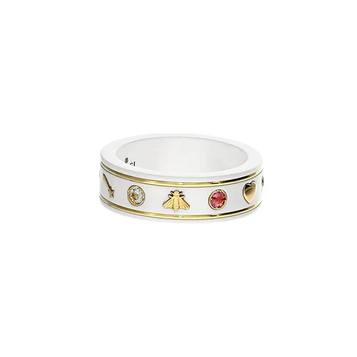 Gucci White Icon Ring with Gemstones YBC5270950010