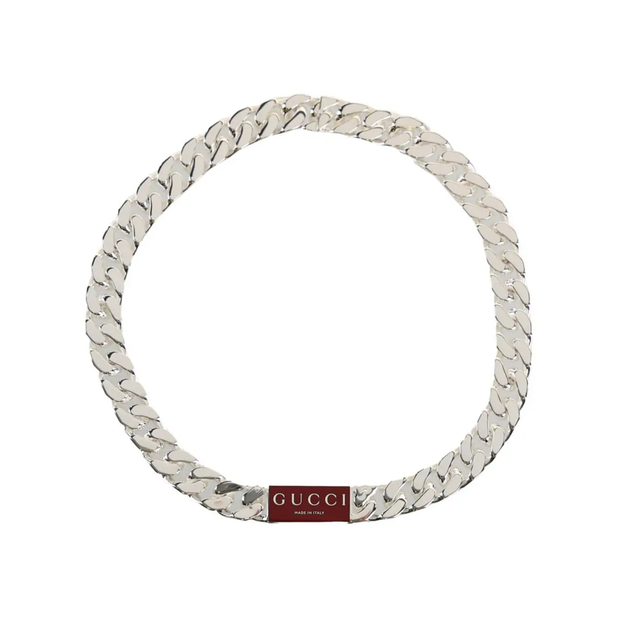 Gucci Womens Trademark Enamel Chain Necklace