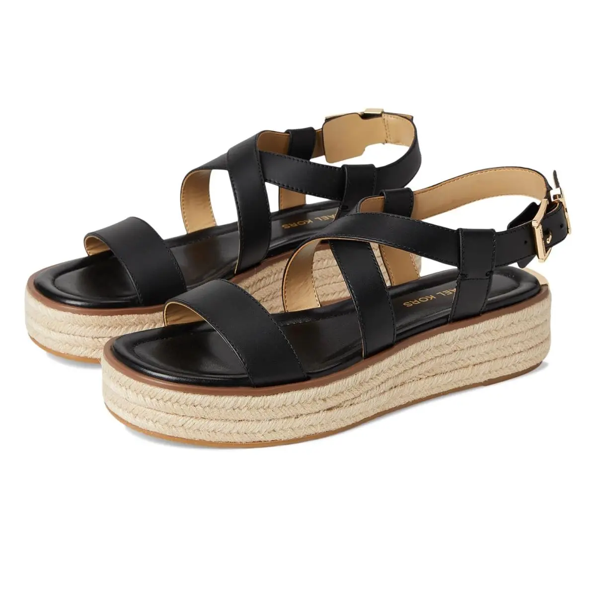 Woman`s Sandals Michael  Lynn Espadrille Sandal Black by Michael Kors