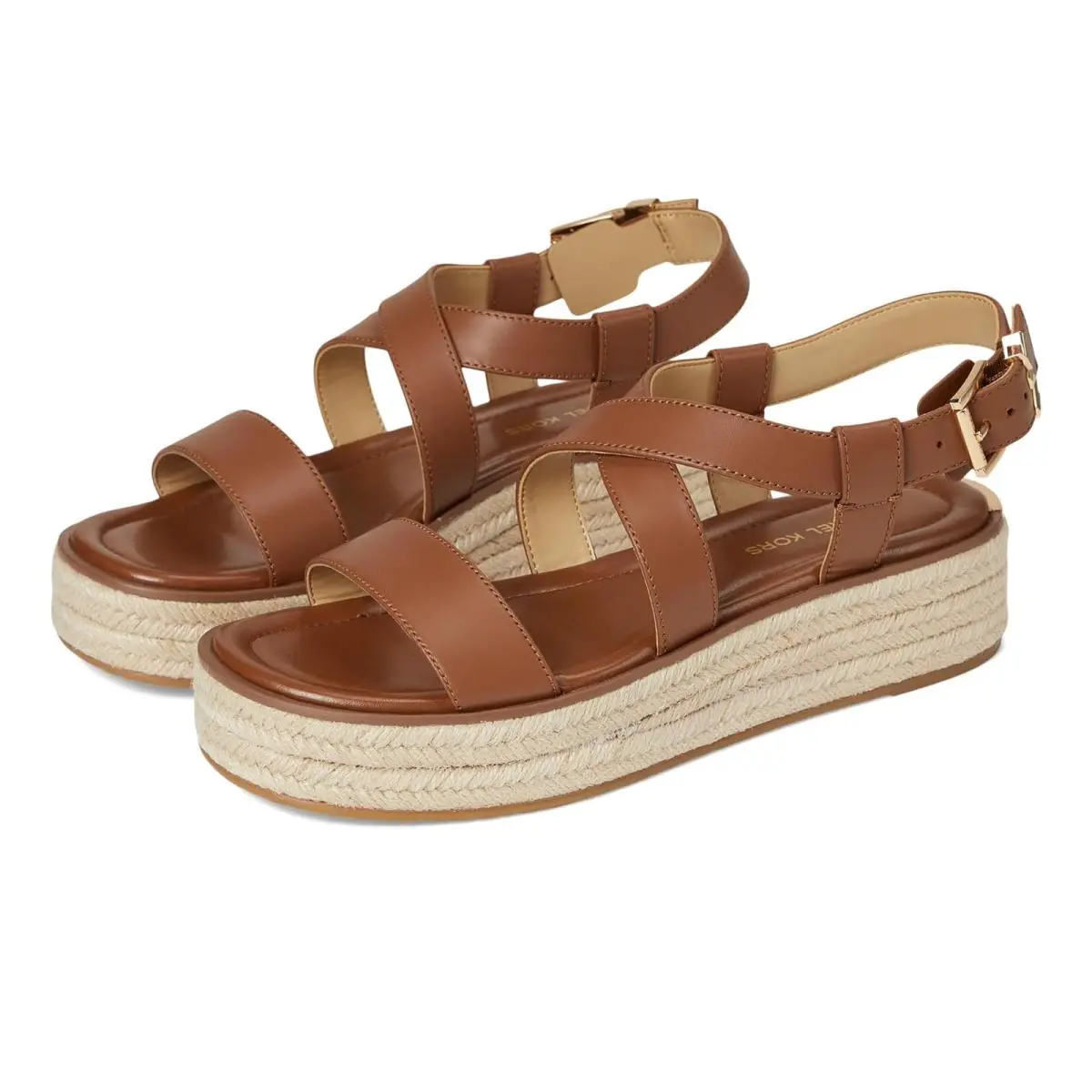 Woman`s Sandals Michael  Lynn Espadrille Sandal Luggage by Michael Kors