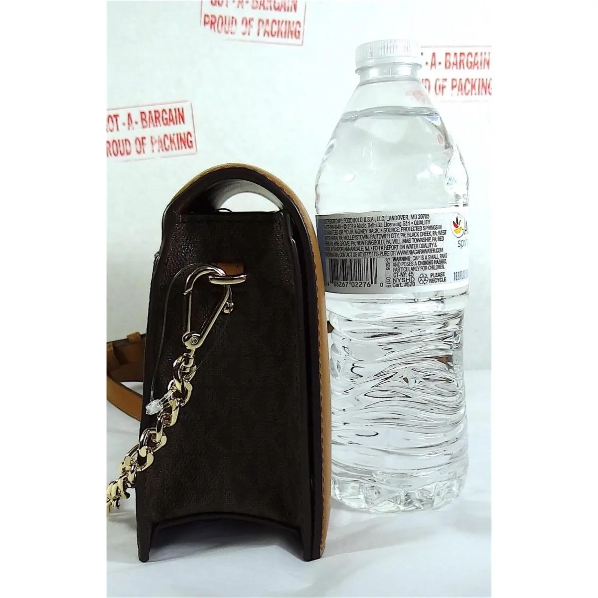 Michael Kors  bag  - Jet Set Chain - Jet Set Chain - 32S2GLJ6C7B - Brown mk/Acorn/Gold, Handle/Strap: Brown, Hardware: Gold