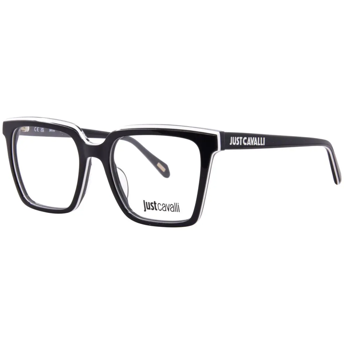 Just Cavalli VJC083V 09H9 Eyeglasses Women`s Black/white Full Rim 52mm