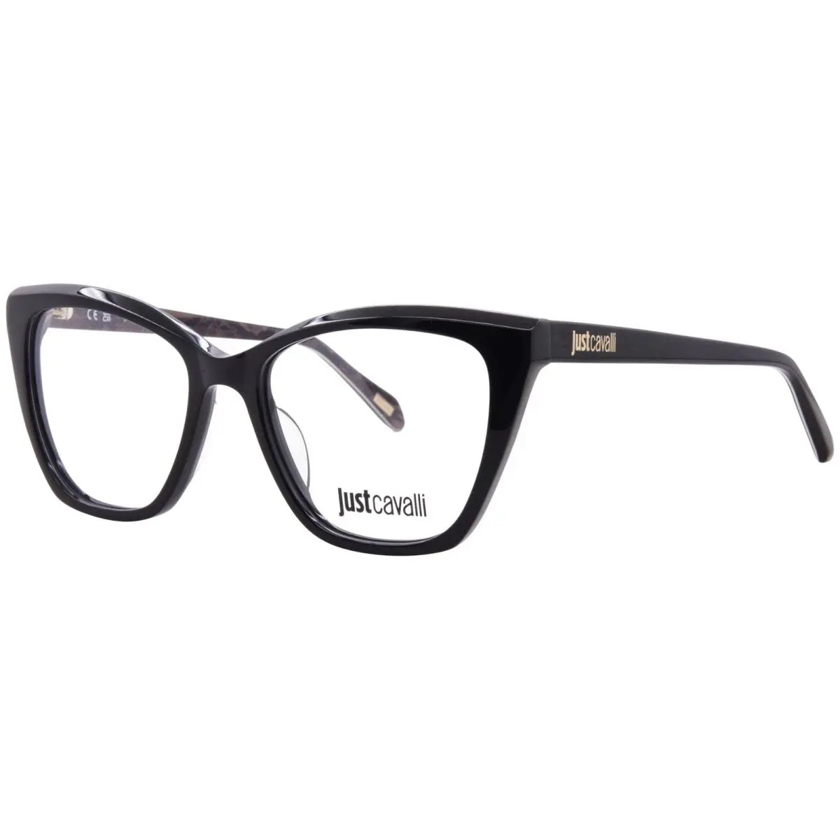 Just Cavalli VJC084 700Y Eyeglasses Women`s Shiny Black Full Rim 53mm